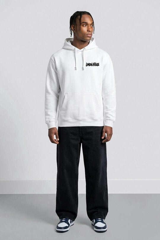 London Attitude Oversized City Graffiti Graphic Hoodie