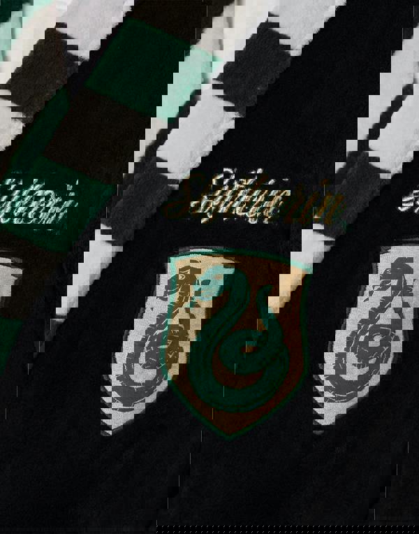 Harry Potter Unisex Black Slytherin Hooded Bathrobe