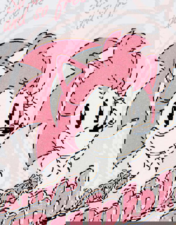 Sonic the Hedgehog Womens White Amy's Bubblegum Short Sleeved T-Shirt