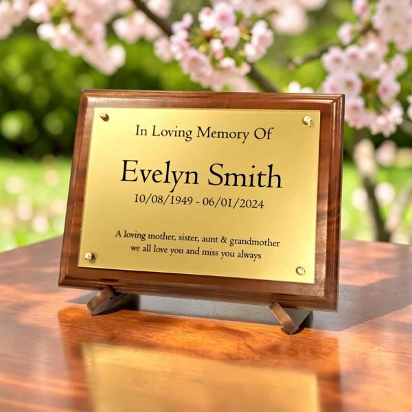 Memorials Direct Personalised Acrylic Memorial Plaque
