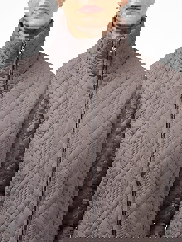 PennyPlain Diamond Quilt Jacket - Mink