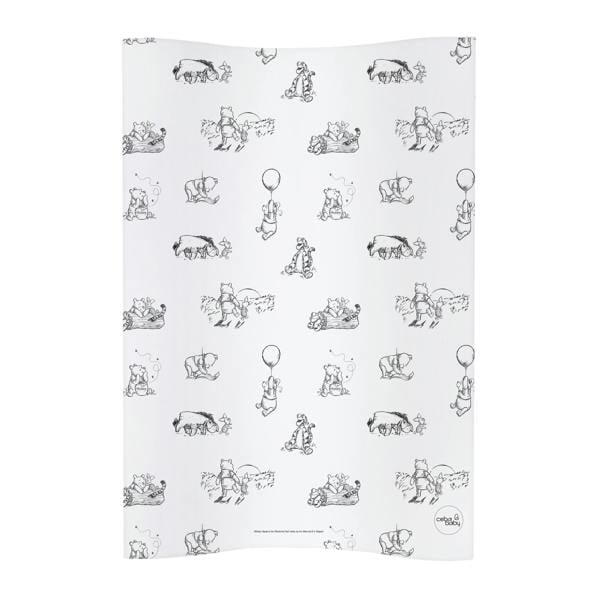 Ceba COSY Anti Roll Deluxe Unisex Baby Waterproof Changing Mat - Black & White Winnie the Pooh