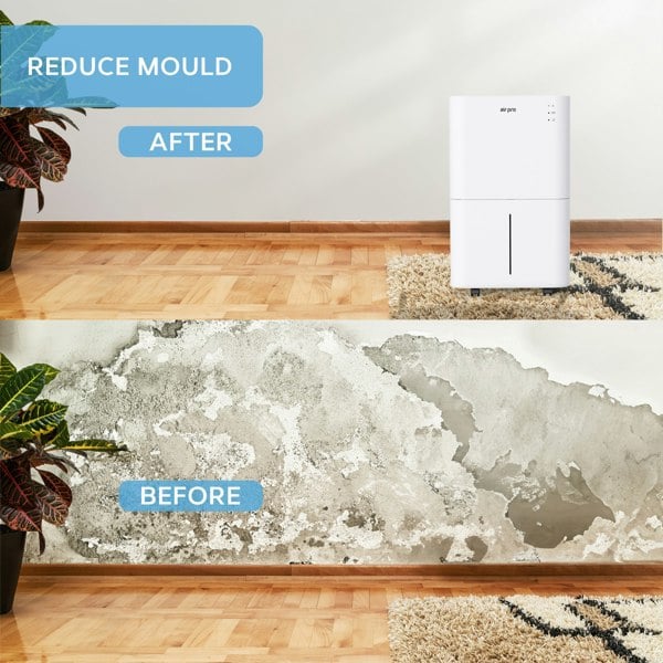 Air Pro 20L/Day Digital Dehumidifier - WiFi App 4L Tank Sleep Mode Portable