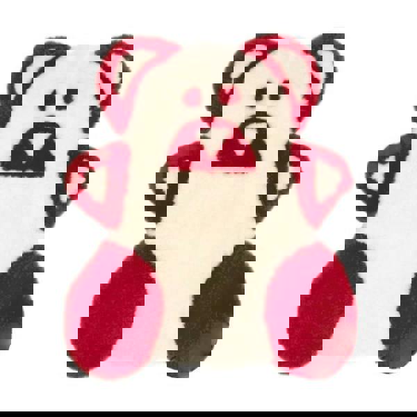 Eastern Counties Leather Sheepskin Teddy Bear Rug - Red