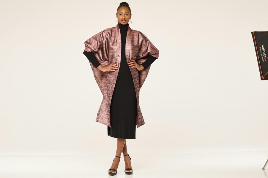 Lioness by TF Sand Storm Midi Kimono Jacket - Rose