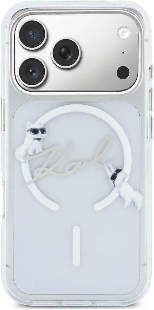 Karl Lagerfeld Script Logo Case with MagSafe for iPhone 17/18 Pro 6.3" Clear - KLHMP18L5HKSCAH