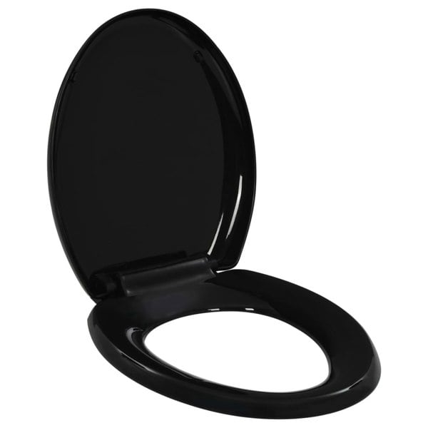 Berkfield Soft-close Toilet Seat with Quick-release Design Black