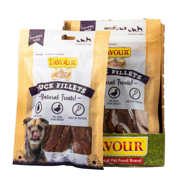 Favour Duck Fillets Dog Treats 100g