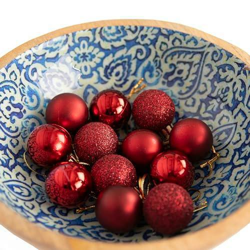 3cm Dark Red Shatterproof Christmas Baubles, 12 or 24 Pack for Festive Decorating image 6