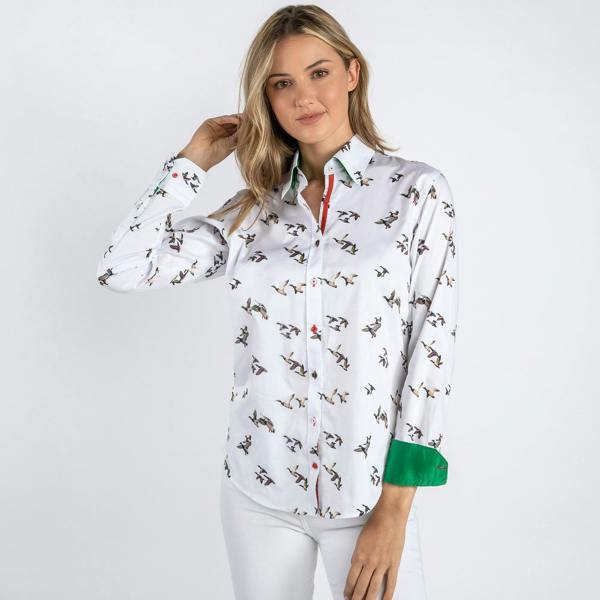 DUCKS  WOMENS  PRINT SHIRT – Premium Men's Patterned Shirt by Claudio Lugli | Bold Design, Tailored Fit, Best Printed Shirts