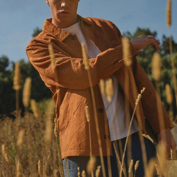 Wax London Rockley Honeycomb Jacquard Overshirt