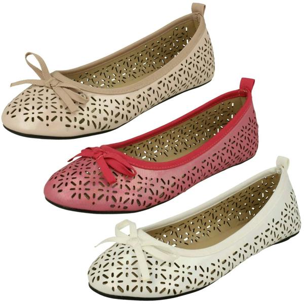 Spot On Girls Spot On Flat Ballerina Style Shoes