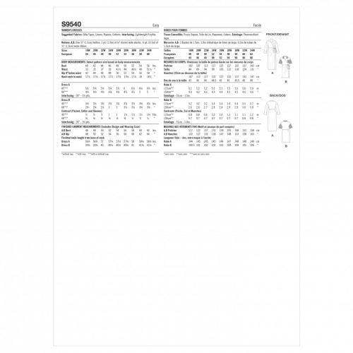 Simplicity Sewing Pattern 9540, Dresses for Women, F5 (18W-20W-22W-24W-26W) - Easy