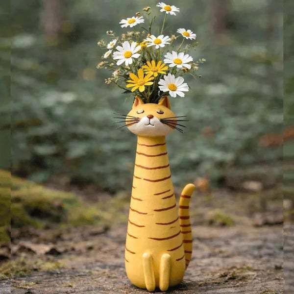 Leaper Cute Cat Dog Animal Shaped Decorative Flower Vase