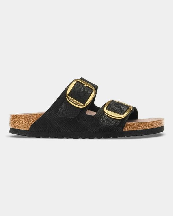 Birkenstock Arizona Big Buckle Synthetics Womens Sandals - Python Black | CHO | Designer Womens Sandals