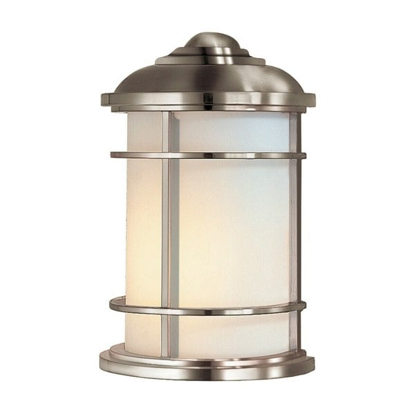 Outdoor IP44 Wall Light Sconce Brushed Steel LED E27 60W Bulb External d00823 Loops