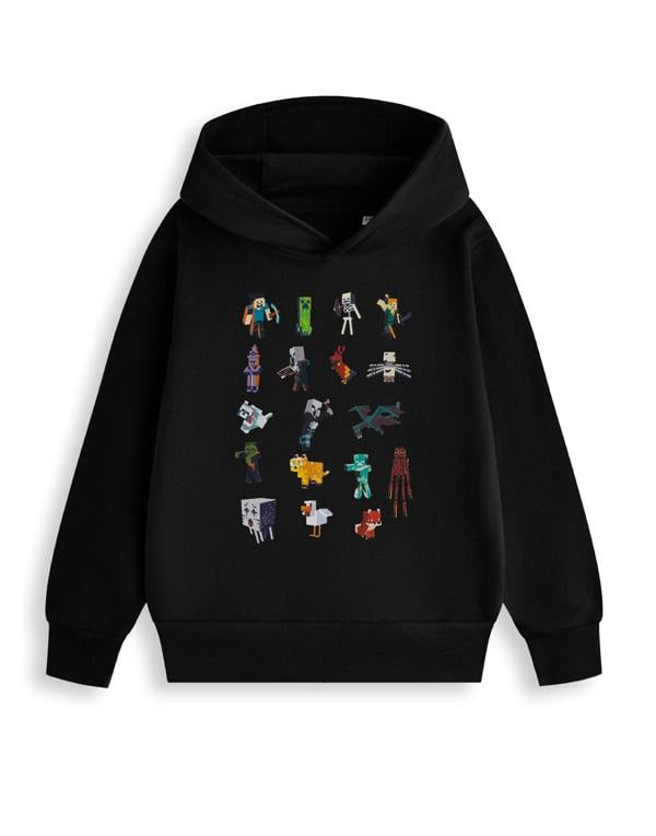 Vanilla Underground Minecraft Boys Black sprites Hoodie