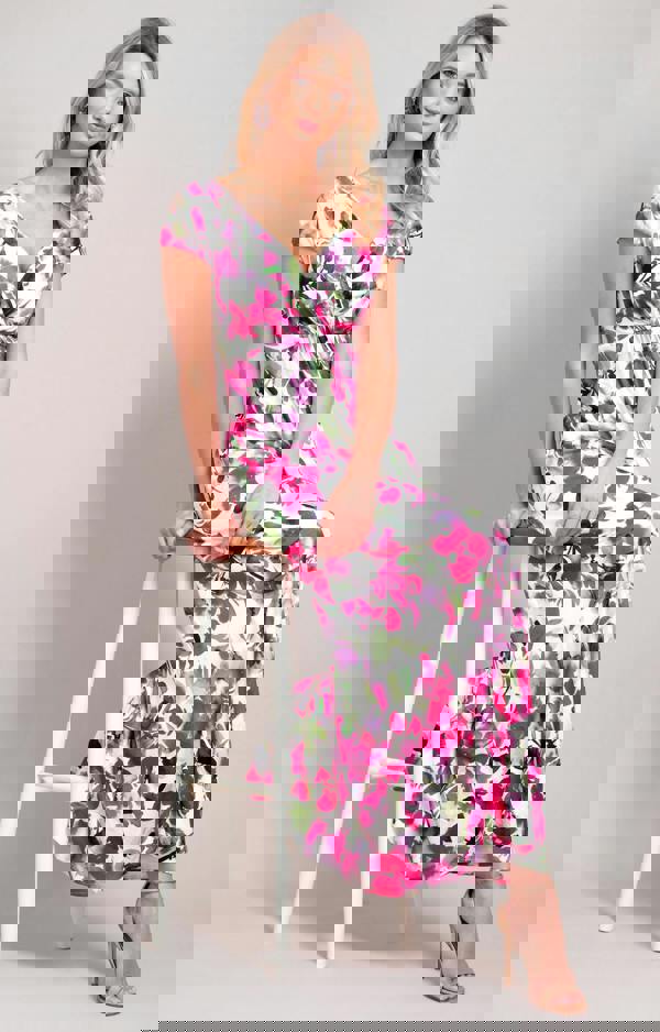 Alie Street London Sophia Maxi Dress - Fuchsia Florals