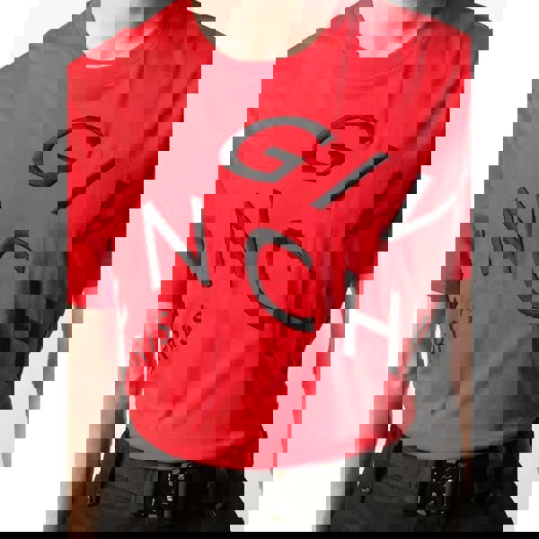 Givenchy Embroidered Logo Oversized T-Shirt   in  Red