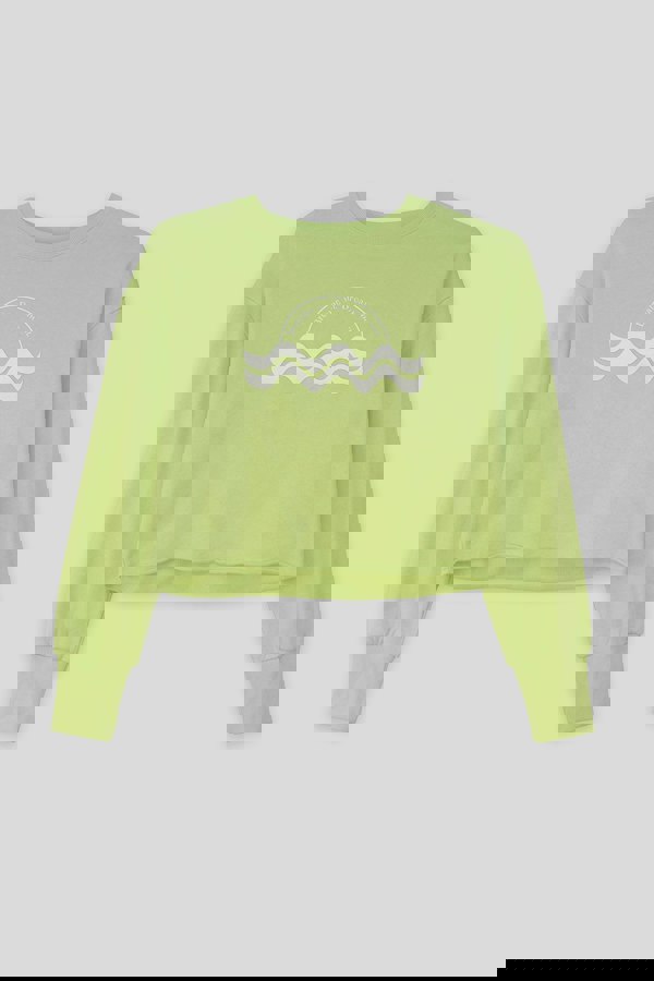 ENORSIA Raw Edge Chest Print Sweatshirt