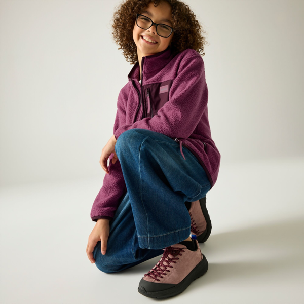 Regatta Kids Frankie Colour Block Fleece Jacket - Violet Fig