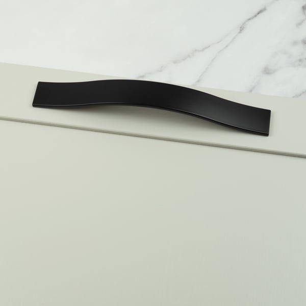 Handle & Home 160mm Matt Black Strap Handle