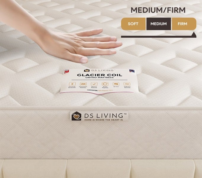 DS Living Nightfall Gel Enhanced 12.5 Bonnell Spring Mattress - 4ft - Small Double - Glacier by DS Living