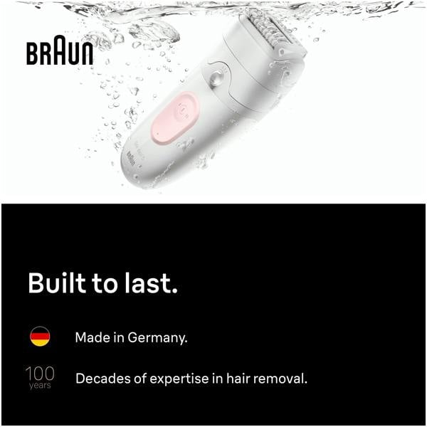 Braun Silk·épil 5, Wet & Dry Epilator, Easy Hair Removal, Lasting Smooth Skin, 5-000, Flamingo Pink