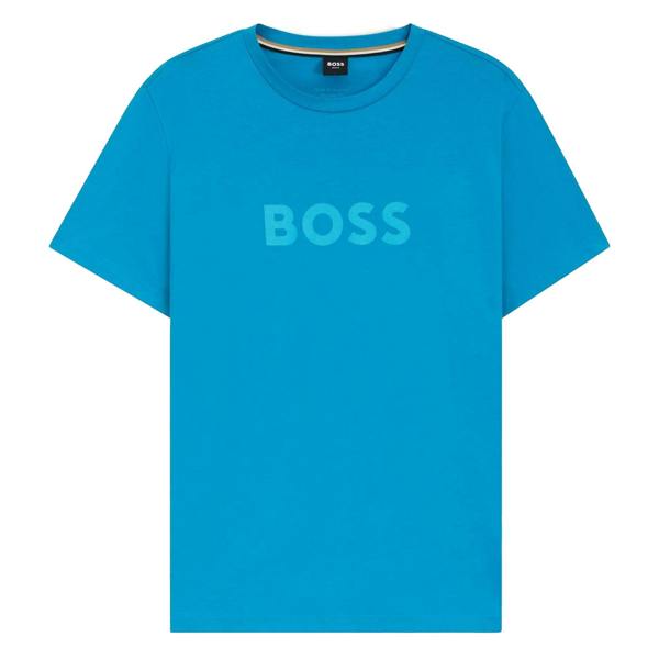 BOSS Contrast Logo RN T-Shirt Turquoise/Aqua