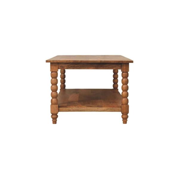 Artisan Furniture Solid Wood Spindle Coffee Table, 1 Open Slot, Brown