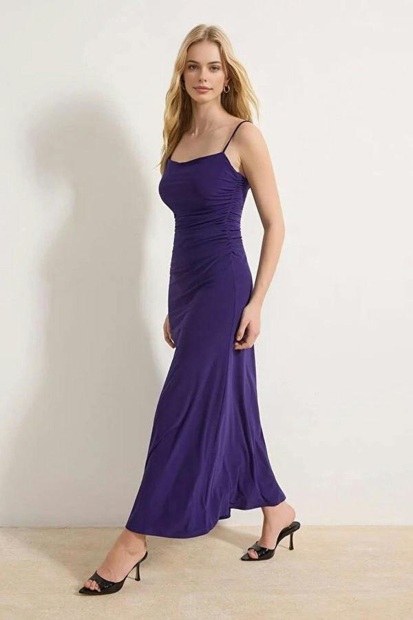 WOVCOR Strappy Backless A-line Maxi Knit Dress