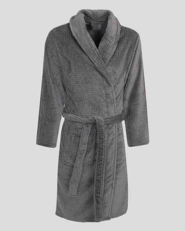 Steel & Jelly Osterley - Waffle Texture Supersoft Fleece Dressing Gown