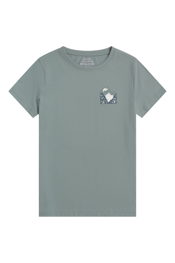 Mountain Warehouse Mens West Highland Way Graphic Regular T-Shirt - Green