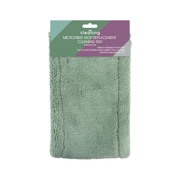 JVL Microfibre Mop Replacement Cleaning Pad - Green x 2