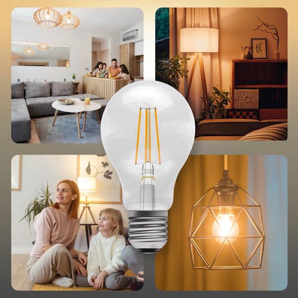 BELL Lighting E27 Edison Screw Dimmable LED Filament GLS 7W Light Bulbs