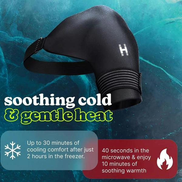 Homedics Hot & Cold Gel Compression Shoulder Support Sleeve Black