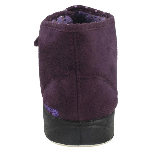 Padders Ladies Padders Wide Fitting Boot Style Slippers Cherish