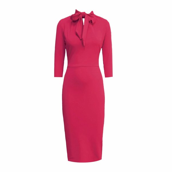 Frock Tales Mae Midi Dress - Hot Pink