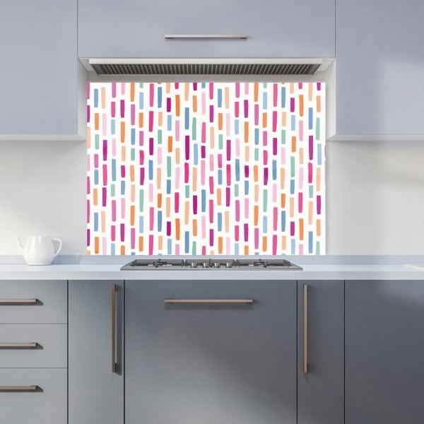 Warren Reed - Designer Vertical Abstract Brush Pattern Kitchen Splashback