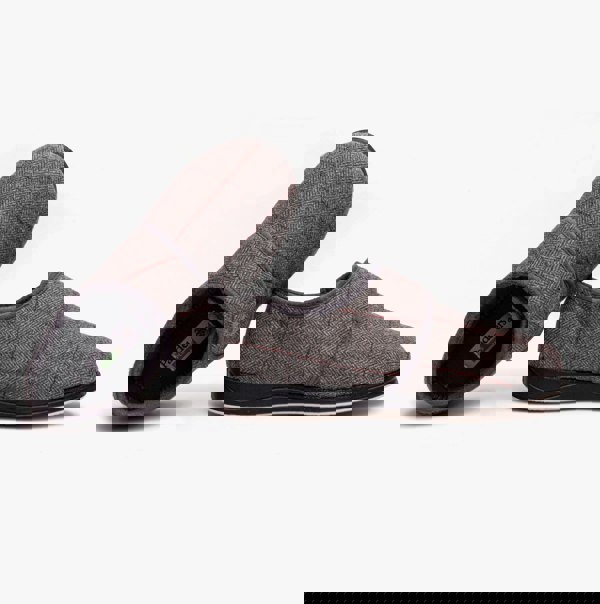 Padders CHARLES Mens (G Fit) Slippers Grey Combi