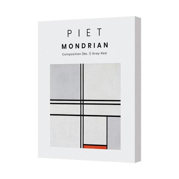 Benjamin Tate Design Mondrian Style Canvas Art Print With Deep Wooden Frame UK Handmade