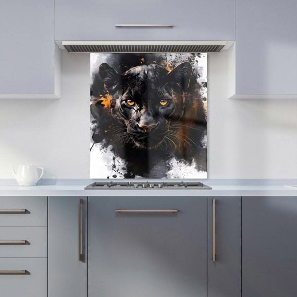 Warren Reed - Designer Black Panther's Intense Stare Kitchen Splashback