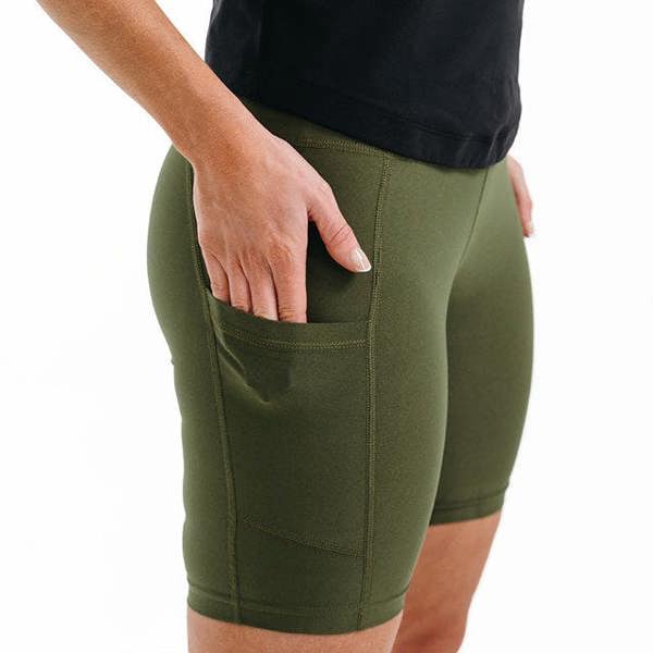 RDX Sports SWEAT WOMEN'S SHORTS W1 ARMY GREEN