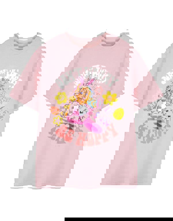 Barbie Girls Pink Don't Worry Be Hoppy Short Sleeved T-Shirt