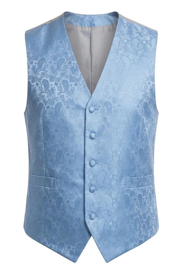 TruClothing Men's Paisley Floral 3 Piece Bow Tie Hankie Waistcoat Set