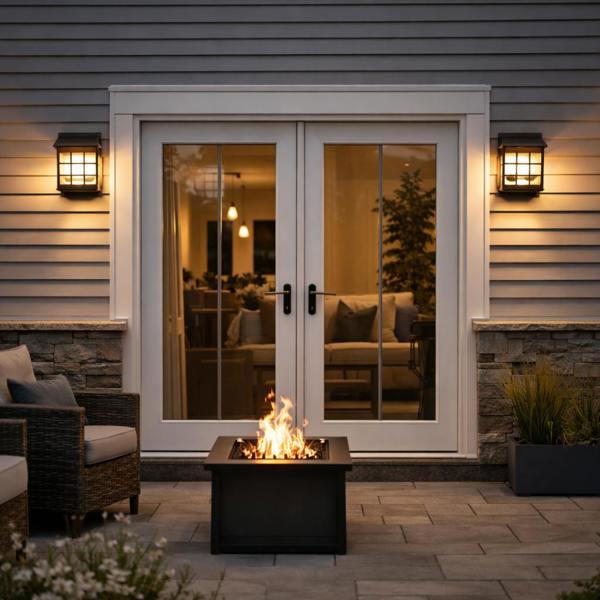 Gardenwize Pack of 2 Solar Fence Lights – Lantern Style LED Wall Lights