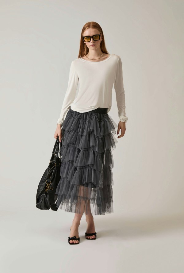 James Lakeland Long Sleeve White Top