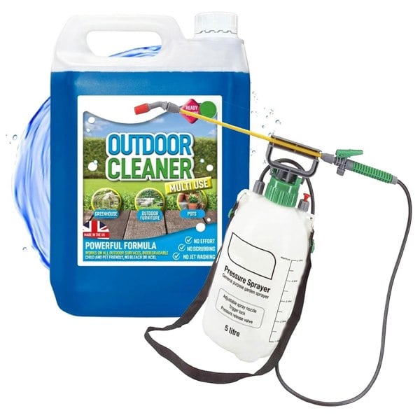  5 Litre Pressure Sprayer & Multi Purpose Ready To Use Outdoor Cleaner