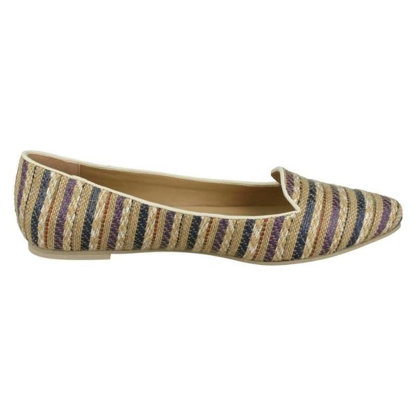 Spot On Ladies Spot On Flat Pointed Toe Ballerinas F80234