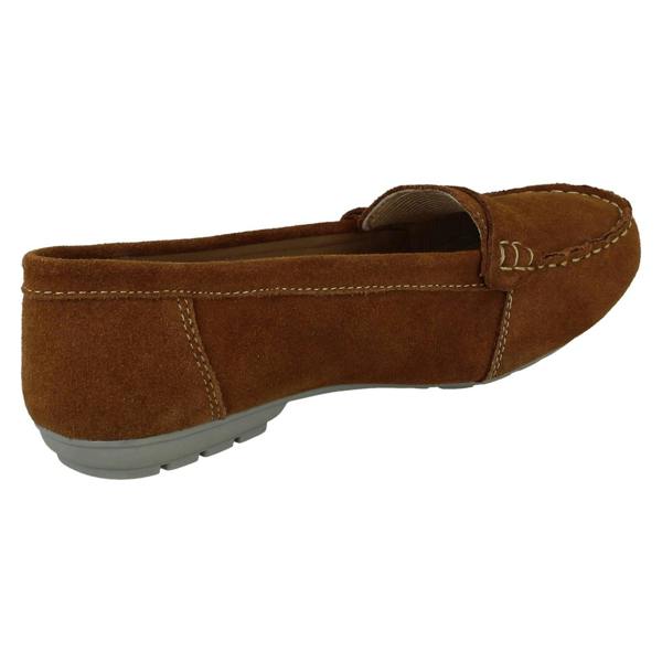 Leather Collection Ladies Leather Collection Moccasin Shoes F80558